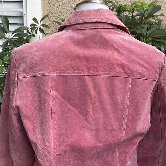 New vintage dusty pink suede leather jacket - Picture 7 of 12